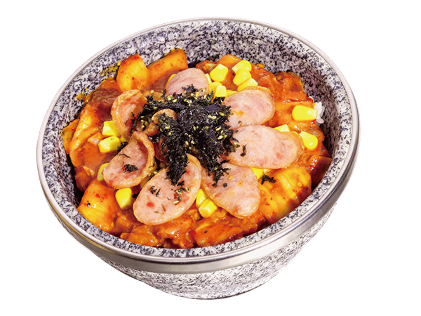 人气香肠泡菜拌饭